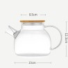 Klassische Glasteekanne 1 Liter