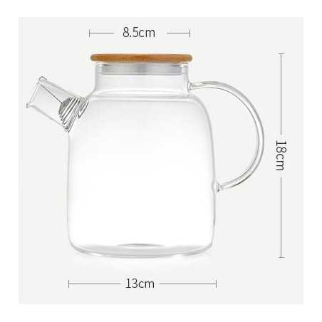 Klassieke glazen theepot 1,8 liter