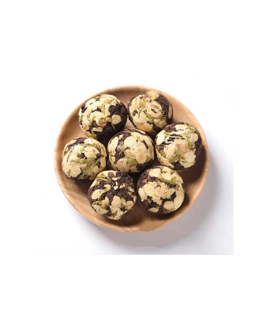 Black tea balls with jasmine