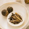 Black tea balls with honeysuckle