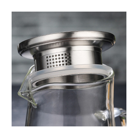 Carafe infuseur en verre 1,5L pour thés, fruits ou tisanes