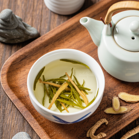 Green tea balls with ginger